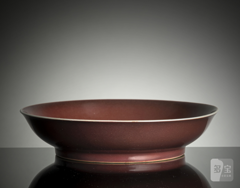 An imperial copper-red glazed porcelain plate - 图3